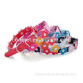 Hot Selling Lovely Leather Flowers Decorated Pet Collars Dog Products Collars